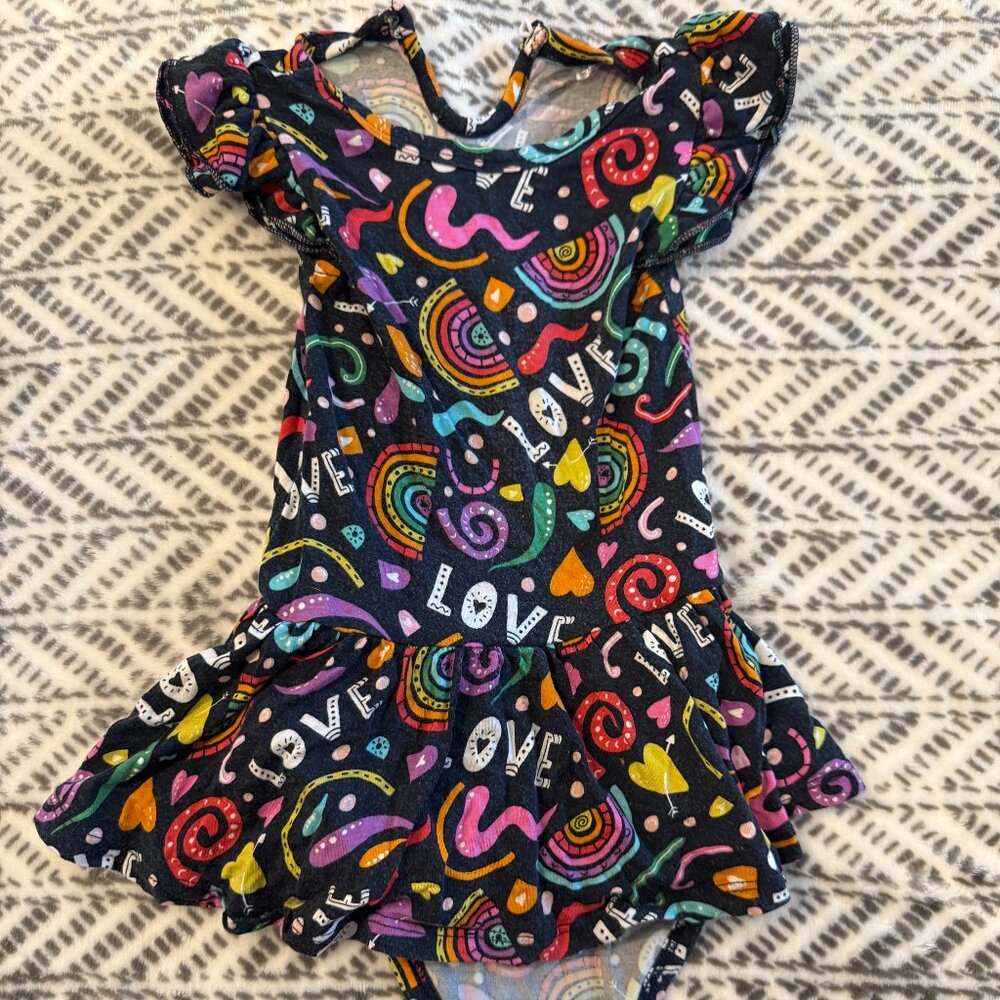 Bums and Roses Love is love Dress 12-18 month